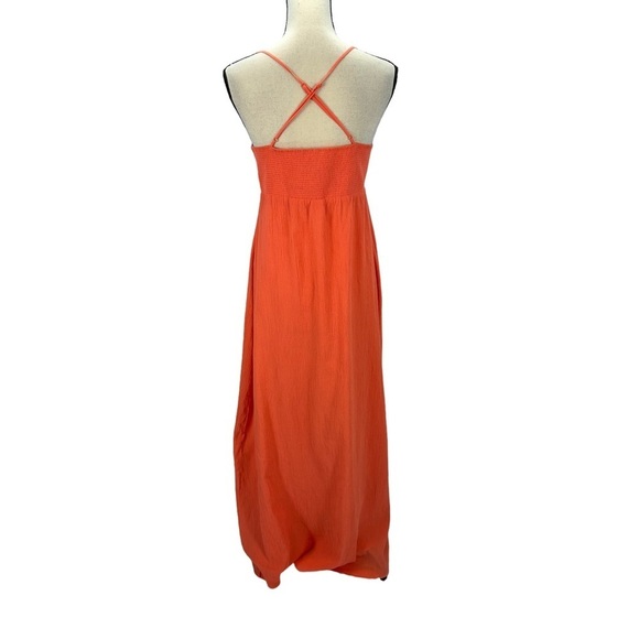 Bar III Sleeveless Spaghetti Strap Smocked Back Keyhole Front Maxi Dress - Small - Picture 3 of 12